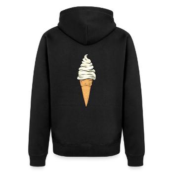 la glace - Veste à capuche bio Premium Unisexe - noir - Dos - Nico (187cm)