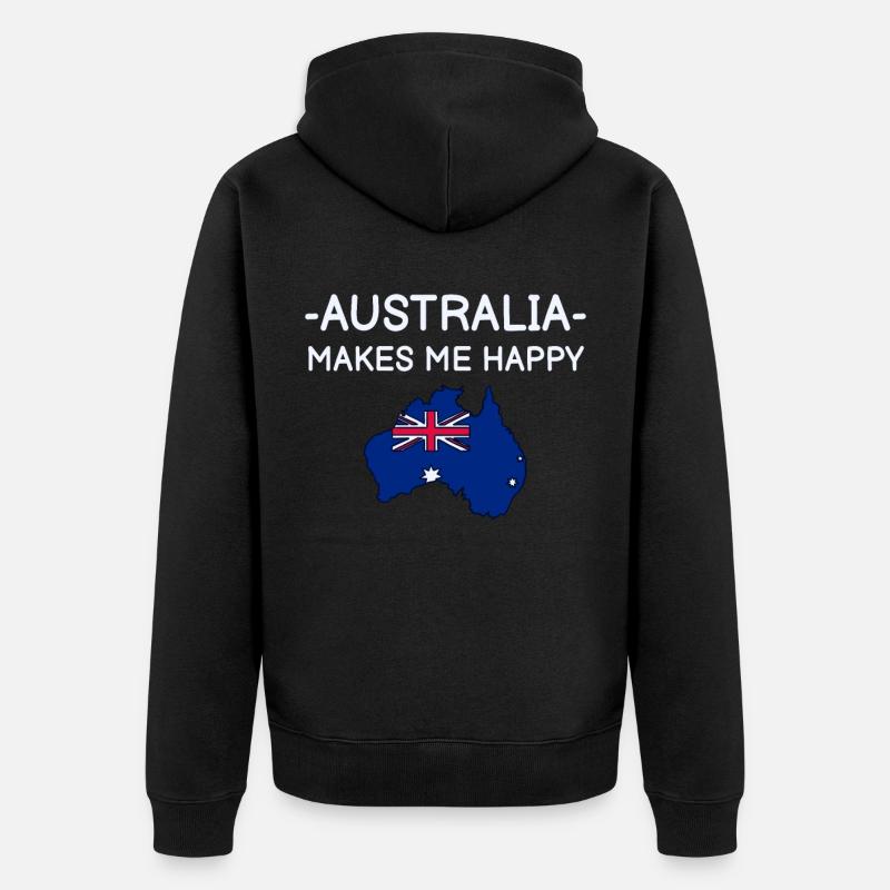 Australie - Veste à capuche bio Premium Unisexe - noir
