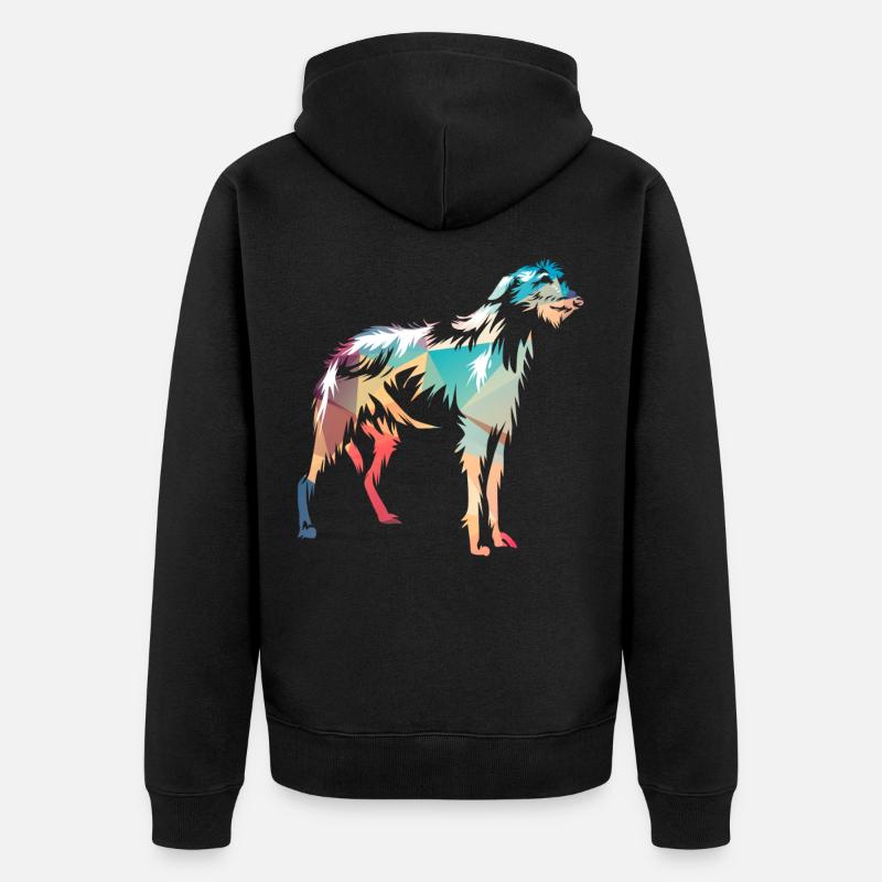 Irish Wolfhound - Veste à capuche bio Premium Unisexe - noir