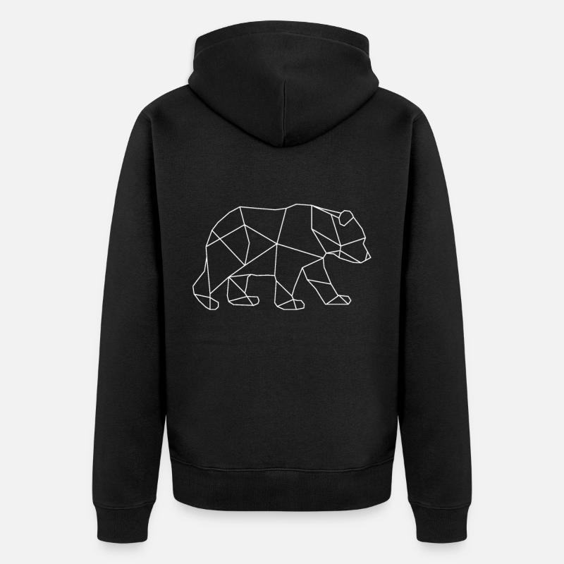 Ours ours polaire - Veste à capuche bio Premium Unisexe - noir