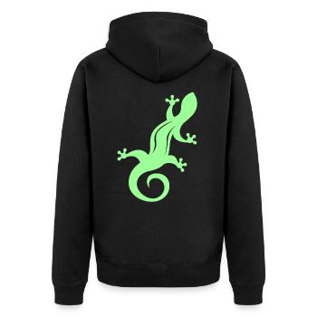 lézard - Veste à capuche bio Premium Unisexe - noir - Dos - Nico (187cm)