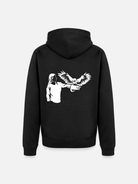 falconry - Unisex Premium Organic Zip Hoodie - black