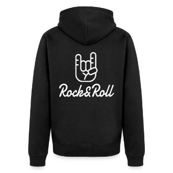 Rock n Roll - Veste à capuche bio Premium Unisexe - noir - Dos - Nico (187cm)