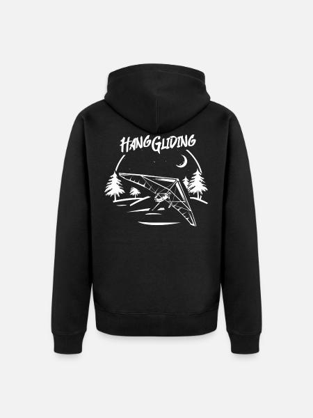 Hang gliding - Unisex Premium Organic Zip Hoodie - black