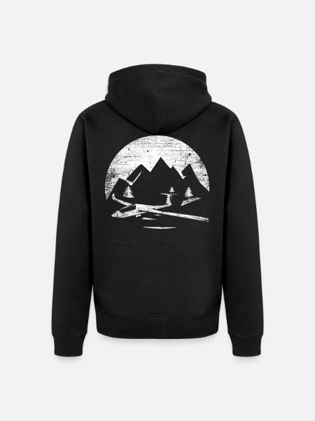 Gliding Pilot Glider - Unisex Premium Organic Zip Hoodie - black