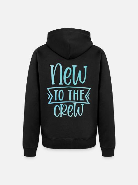 New to the Crew - Unisex Premium Organic Zip Hoodie - black