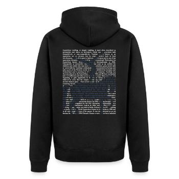 Vaulting - Unisex Premium Organic Zip Hoodie - black - Back - Nico (187cm)