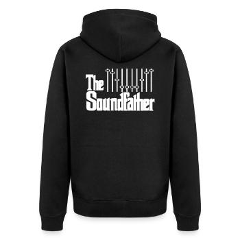The Soundfather - Soundtechniker Tontechnik Geschenk - Veste à capuche bio Premium Unisexe - noir - Dos - Nico (187cm)