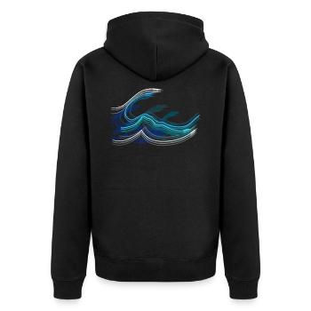 Aux Wellen Sound Technician & Sound Technology Gift - Unisex Premium Organic Zip Hoodie - black - Back - Nico (187cm)