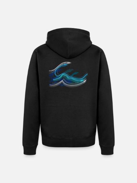 Aux Wellen Tontechniker & Tontechnik Geschenk - Unisex Premium Bio Zip Hoodie - Schwarz