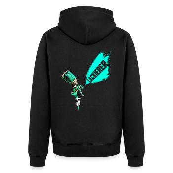 Pistolet de peinture de peinture - Cadeau de peinture de voiture - Veste à capuche bio Premium Unisexe - noir - Dos - Nico (187cm)