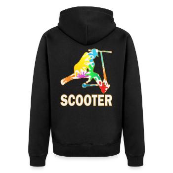 Cascade scooter scooter électrique scooter scooter - Veste à capuche bio Premium Unisexe - noir - Dos - Nico (187cm)