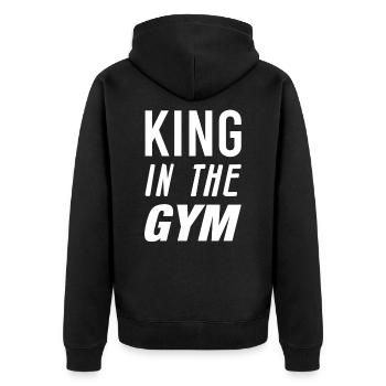 gym - Veste à capuche bio Premium Unisexe - noir - Dos - Nico (187cm)