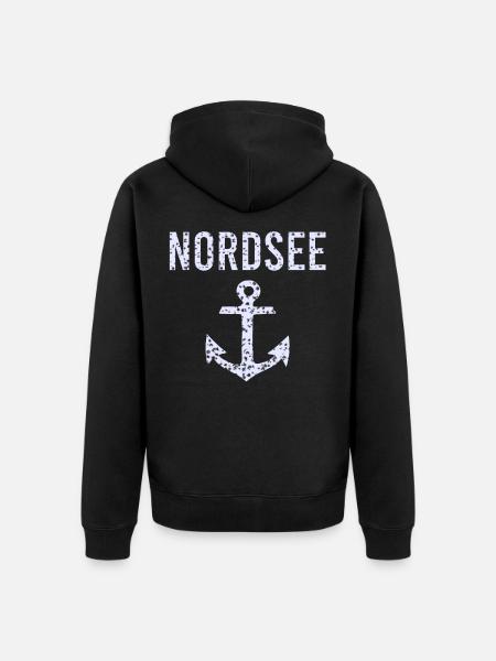 North Sea - Unisex Premium Organic Zip Hoodie - black