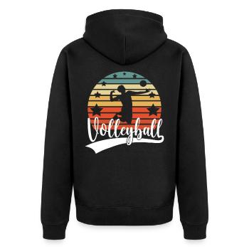Volleyball beach volley-ball homme papillon - Veste à capuche bio Premium Unisexe - noir - Dos - Nico (187cm)