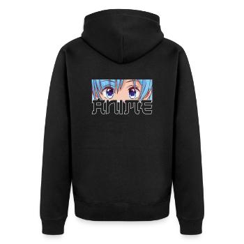 Manga Anime Kawaii Japan Animes - Unisex Premium Organic Zip Hoodie - black - Back - Nico (187cm)