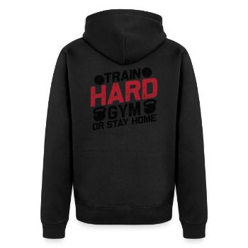 Entraînement Fitness Sport - Veste à capuche bio Premium Unisexe - noir - Dos - Nico (187cm)