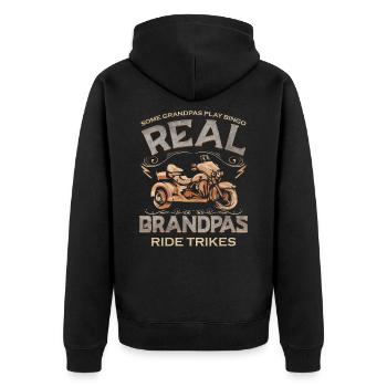 Real Grandpas Ride Trikes Motortriker & Biker Grand-Père - Veste à capuche bio Premium Unisexe - noir - Dos - Nico (187cm)