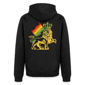 Africa Lion's Head Lion Animal Lion Maori King - Unisex Premium Organic Zip Hoodie - black - Back - Nico (187cm)