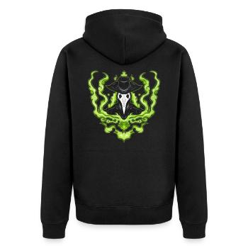 Pestdoktor dans nuage de poison - Vintage Plague Doctor - Veste à capuche bio Premium Unisexe - noir - Dos - Nico (187cm)