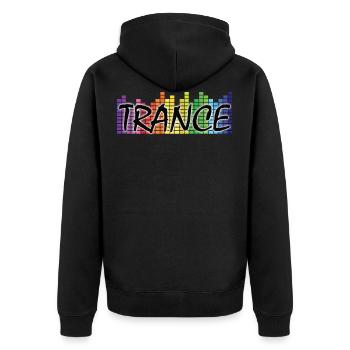 Trance - Musique électronique - Veste à capuche bio Premium Unisexe - noir - Dos - Nico (187cm)
