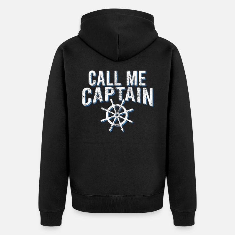Capitaine - Veste à capuche bio Premium Unisexe - noir
