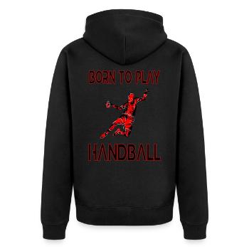 Né à handball entraîneur handball handball - Veste à capuche bio Premium Unisexe - noir - Dos - Nico (187cm)