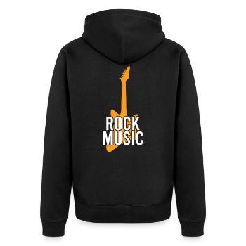 Rock Music - Veste à capuche bio Premium Unisexe - noir - Dos - Nico (187cm)