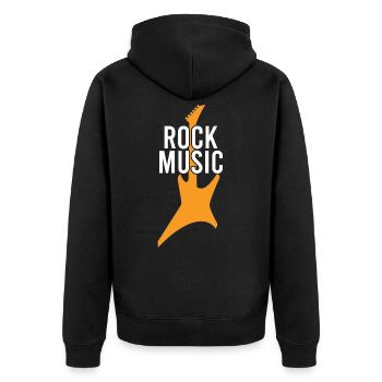 Rock Music - Veste à capuche bio Premium Unisexe - noir - Dos - Nico (187cm)