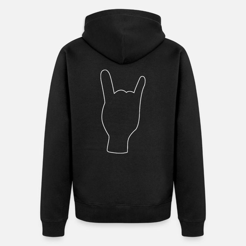 Rock and Roll - Unisex Premium Bio Zip Hoodie - Schwarz