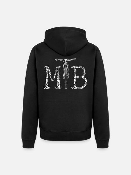 MTB - Mountainbiker Logo - Steampunk - Unisex Premium Organic Zip Hoodie - black
