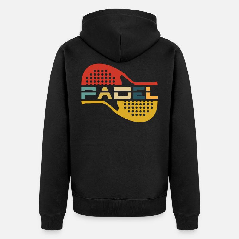 Padel - Unisex Premium Bio Zip Hoodie - Schwarz