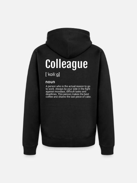 Colleague Definition - Unisex Premium Bio Zip Hoodie - Schwarz