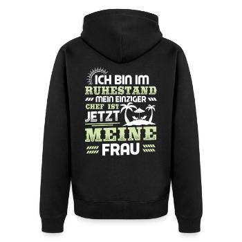 Départ à la retraite Enfin retraité - Veste à capuche bio Premium Unisexe - noir - Dos - Nico (187cm)
