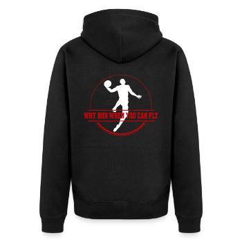 Basketball Basketball Team Basketball Player - Unisex Premium Organic Zip Hoodie - black - Back - Nico (187cm)