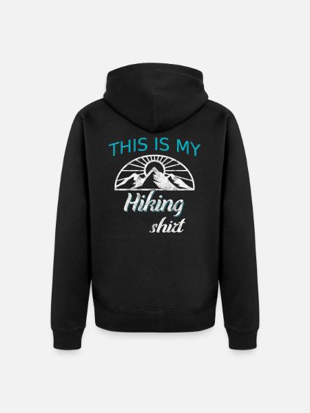 Wandershirt - Unisex Premium Bio Zip Hoodie - Schwarz