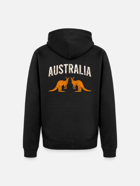 Australia - Unisex Premium Organic Zip Hoodie - black