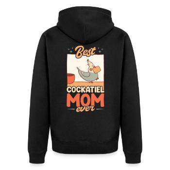 Meilleure maman Cockatiel jamais drôle Cockatiel Maman - Veste à capuche bio Premium Unisexe - noir - Dos - Nico (187cm)