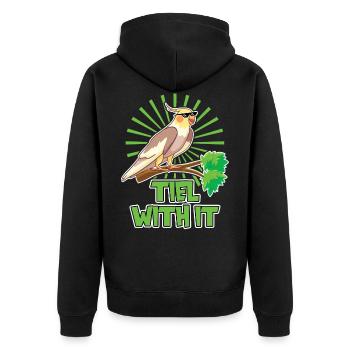 Tiel avec elle - Cockatiel Ornitologist Parrot - Veste à capuche bio Premium Unisexe - noir - Dos - Nico (187cm)