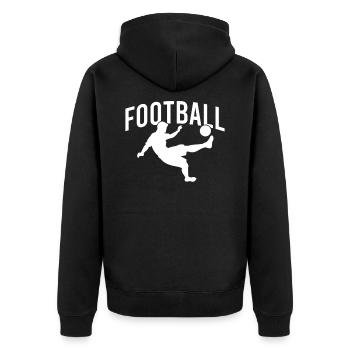 Football de football - Veste à capuche bio Premium Unisexe - noir - Dos - Nico (187cm)