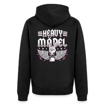 Heavy Girl Rocker Bride Heavy Metal Rocker Women - Unisex Premium Organic Zip Hoodie - black - Back - Nico (187cm)