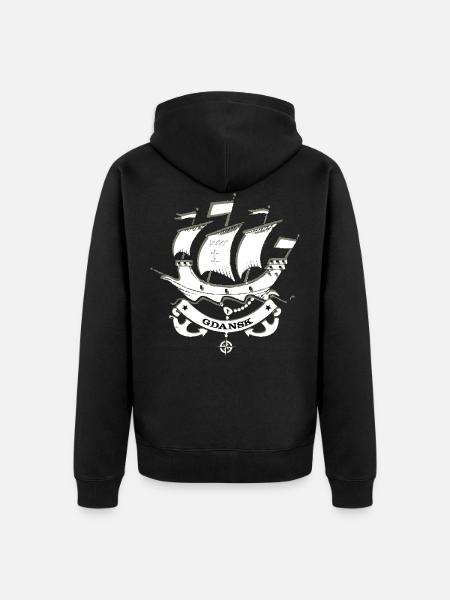 Gdansk Poland - Unisex Premium Organic Zip Hoodie - black