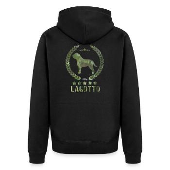 lagottoarmy - Veste à capuche bio Premium Unisexe - noir - Dos - Nico (187cm)