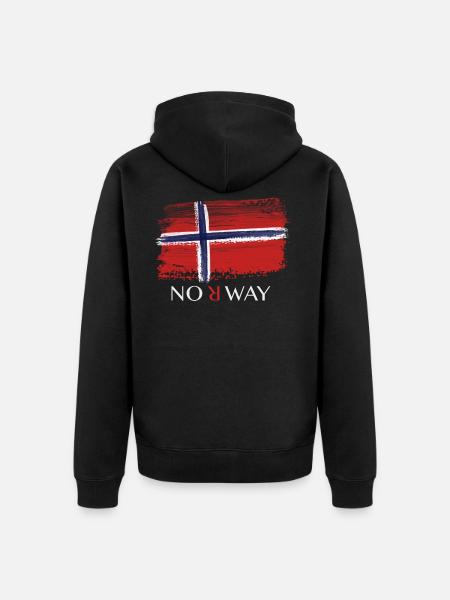 Norway - Unisex Premium Organic Zip Hoodie - black