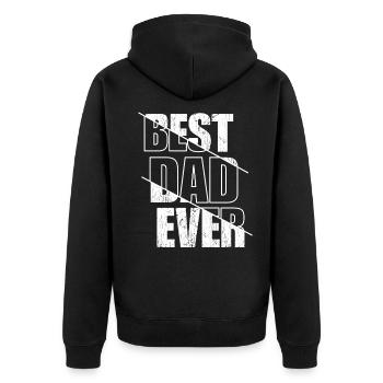 Meilleur papa de tous les temps - Veste à capuche bio Premium Unisexe - noir - Dos - Nico (187cm)