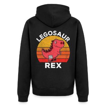 Dinosaure Jambe cassée Bonne récupération T Rex - Veste à capuche bio Premium Unisexe - noir - Dos - Nico (187cm)