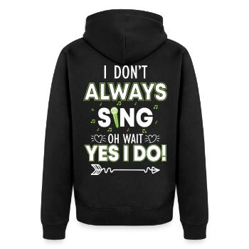 Musik Chor Musiker - Unisex Premium Bio Zip Hoodie - Schwarz - Hinten - Nico (187cm)