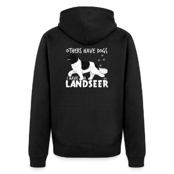 landseerdogs2 - Veste à capuche bio Premium Unisexe - noir - Dos - Nico (187cm)