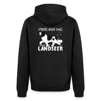 landseerdogs - Veste à capuche bio Premium Unisexe - noir - Dos - Nico (187cm)