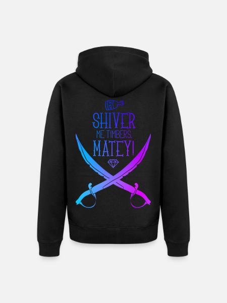 Pirate saber - Unisex Premium Organic Zip Hoodie - black